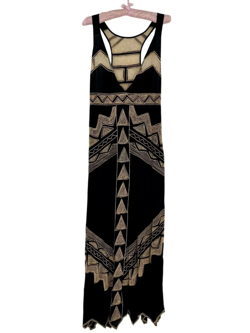 RARE VTG NWOT Free People Jen’s Pirate Booty Black Embroidered Maxi Dress | Boho - Picture 2 of 16